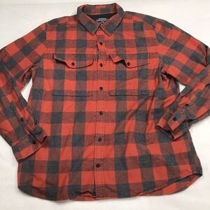 REI Co-op Wallace Lake Flannel Shirt Men XL Red Gray Buffalo Plaid Outdoor GORP